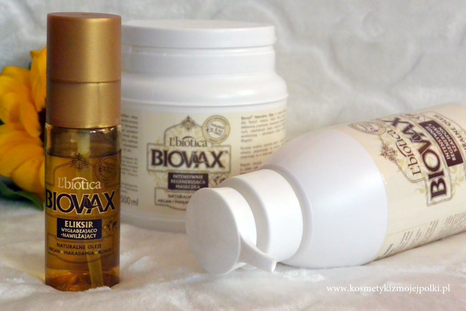 Intensywna regeneracja włosów z BIOVAX L’Biotica Naturalne Oleje Argan Makadamia Kokos